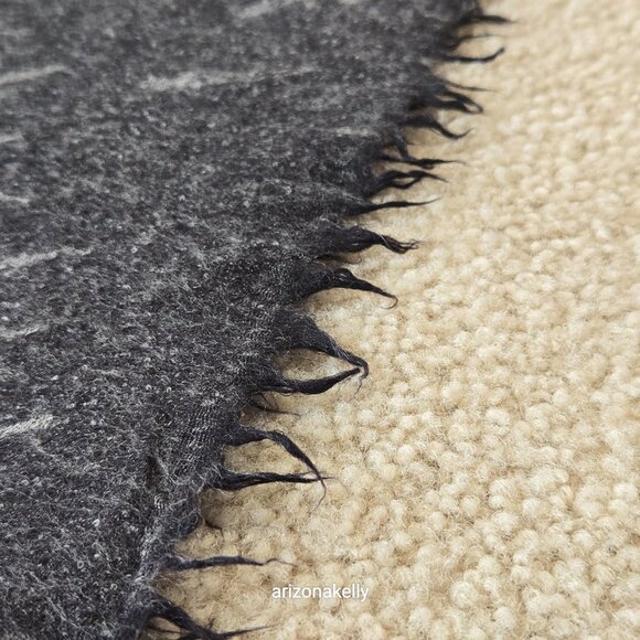 rag & bone Wool Dagger Scarf Reversible Black and Grey - Picture 10 of 13